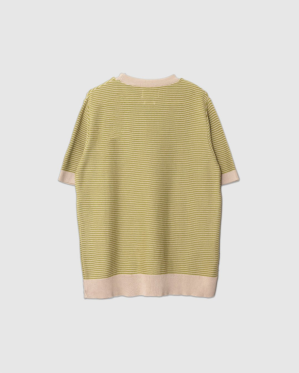 Newport Knitted Top Sand/Green Stripe - FAR AFIELD