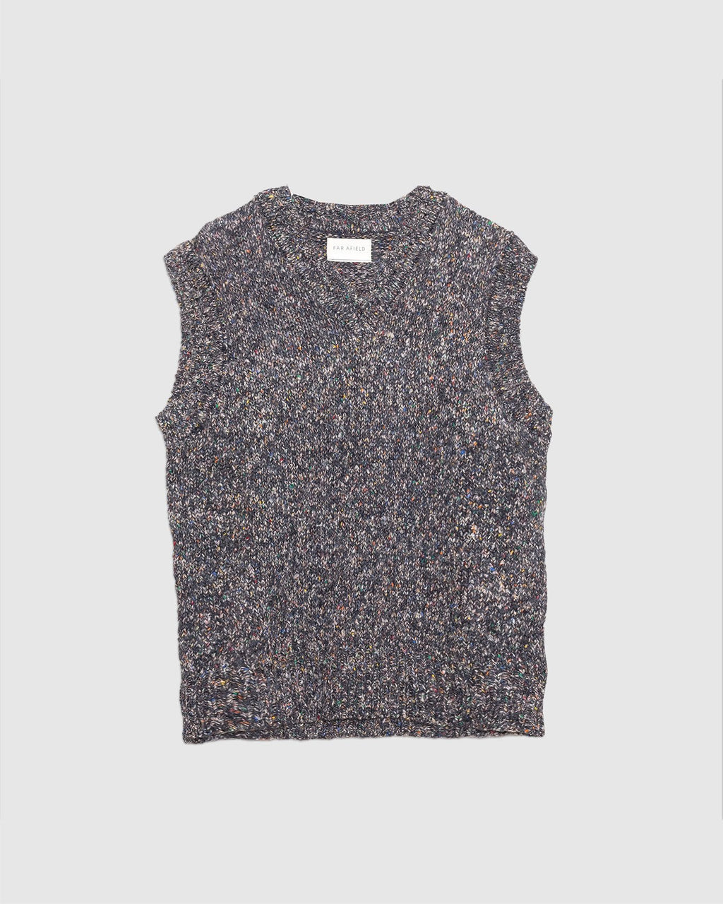Pinto Knitted Vest Grey Multi Fleck - FAR AFIELD