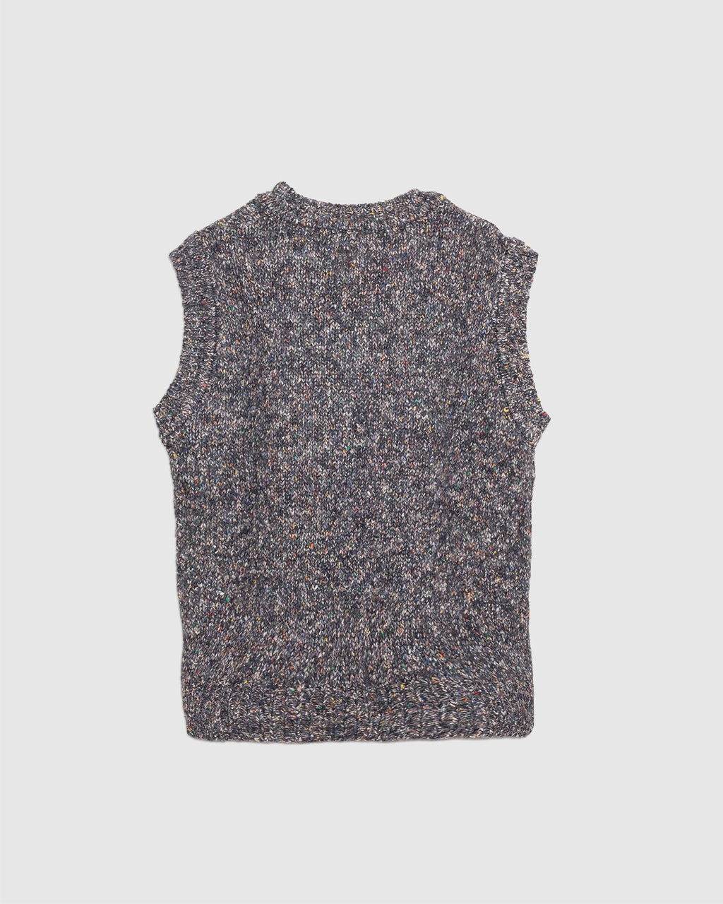 Pinto Knitted Vest Grey Multi Fleck - FAR AFIELD