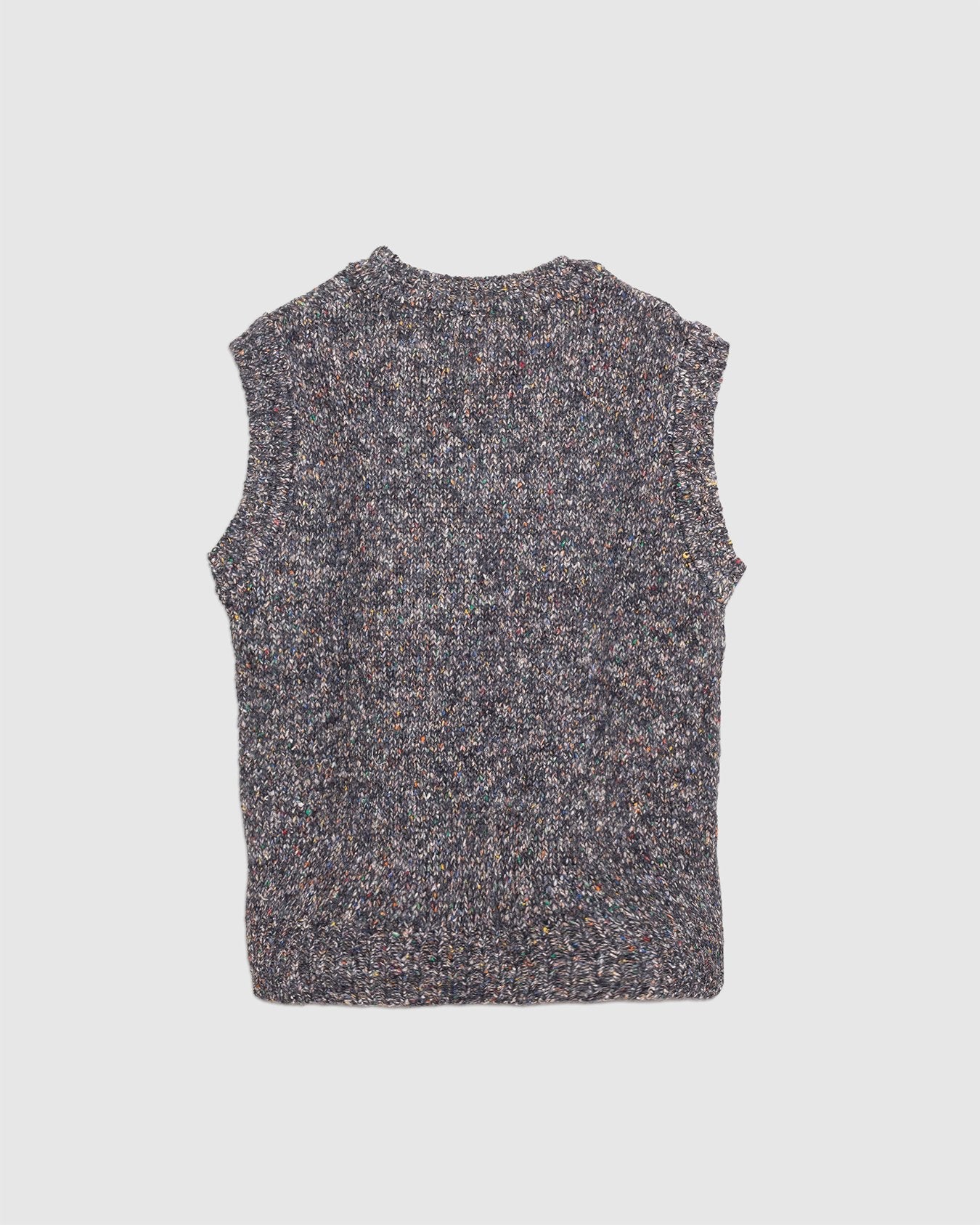Pinto Knitted Vest Grey Multi Fleck - FAR AFIELD