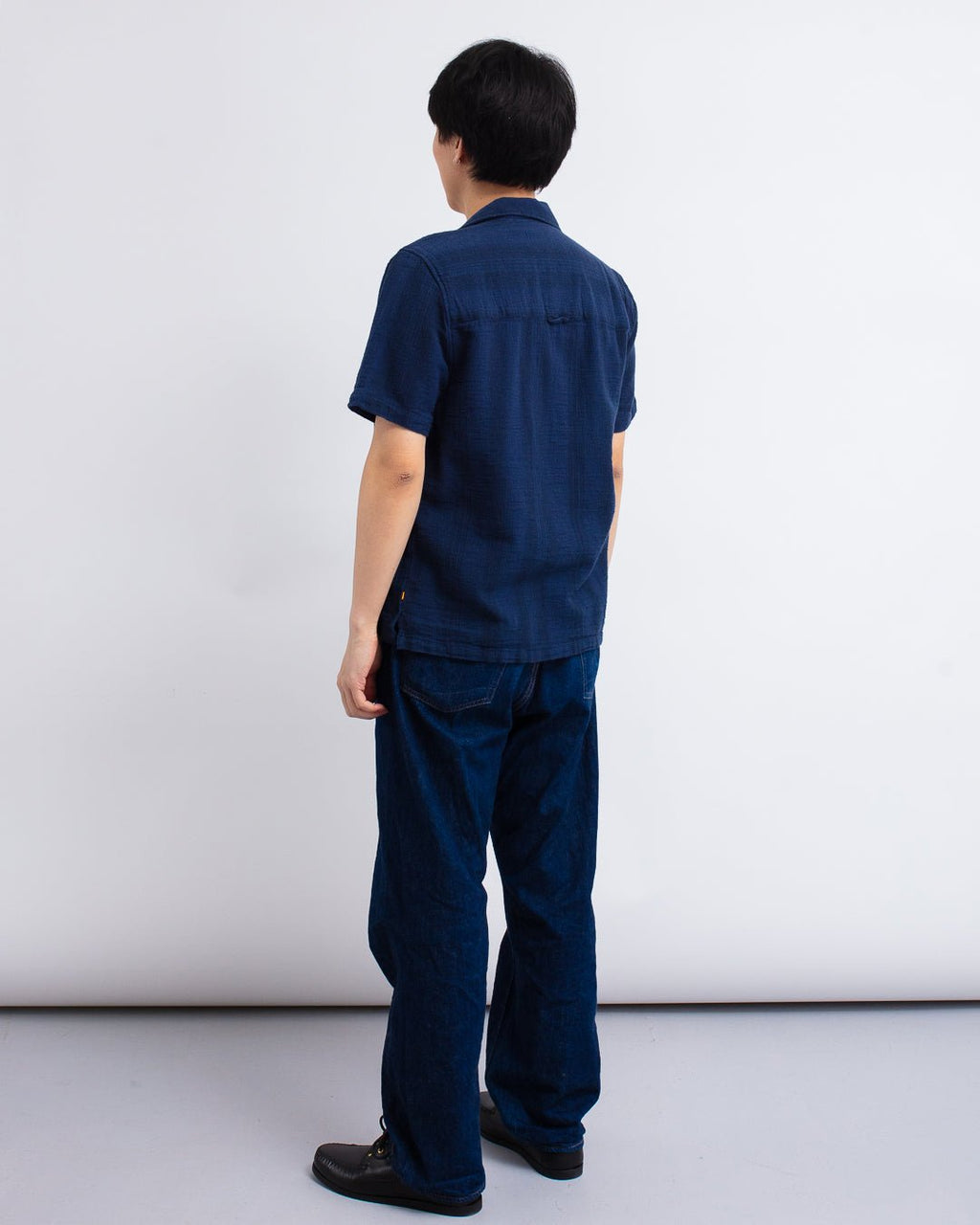 Selleck Shirt - Dobby Stripe Blue/Navy - FAR AFIELD