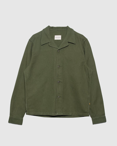 Veloso Shirt Green Waffle Box Fit - FAR AFIELD