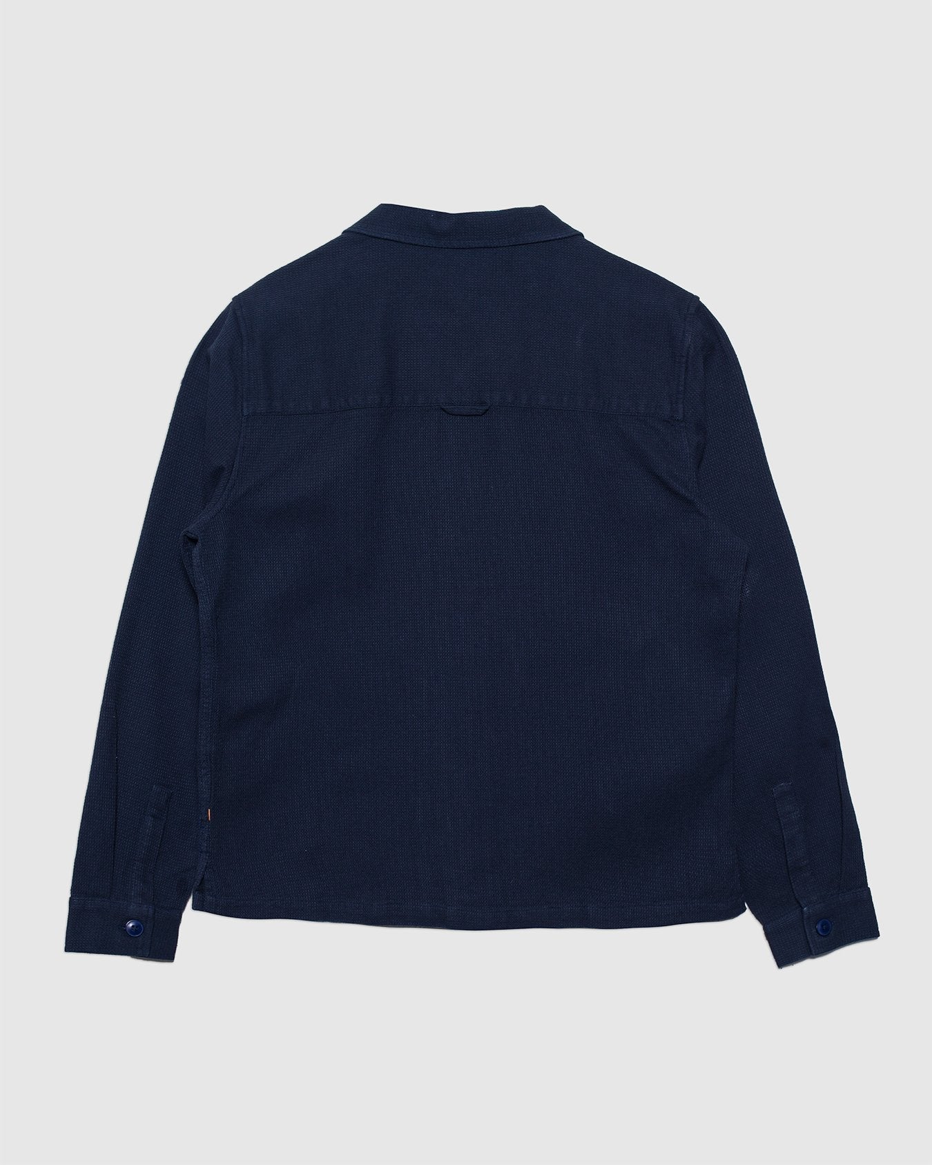Veloso Shirt Navy Waffle Box Fit - FAR AFIELD
