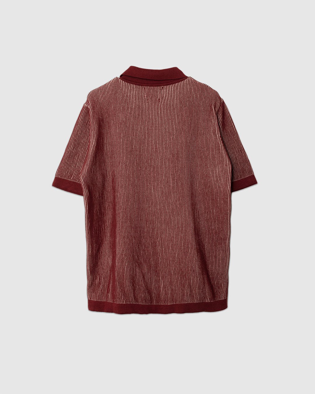 Velzy Knitted Shirt - Helio Stripe Red/Sand - FAR AFIELD