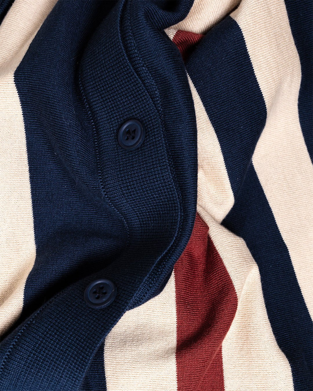 Velzy Knitted Shirt - Simple Stripe Navy/Multi - FAR AFIELD