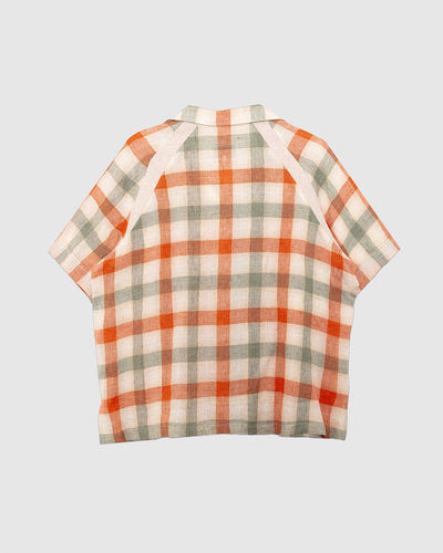 Bowling Shirt Linen Orange - Good 'Ol Whats Her Face