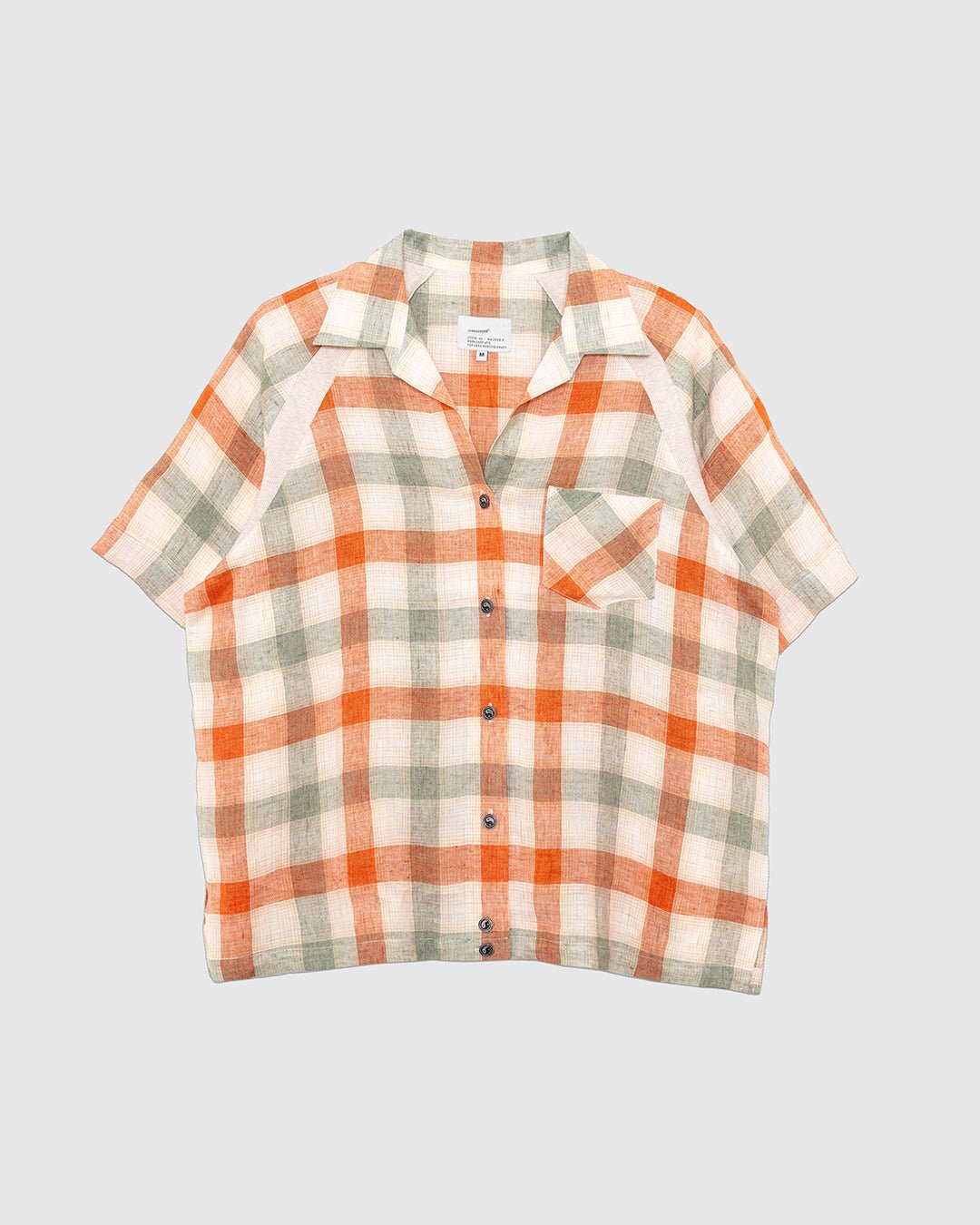 Bowling Shirt Linen Orange - Good 'Ol Whats Her Face