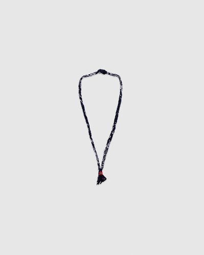 13 Braided Necklace Blue/Red-Turquoise Flower - HANAMI