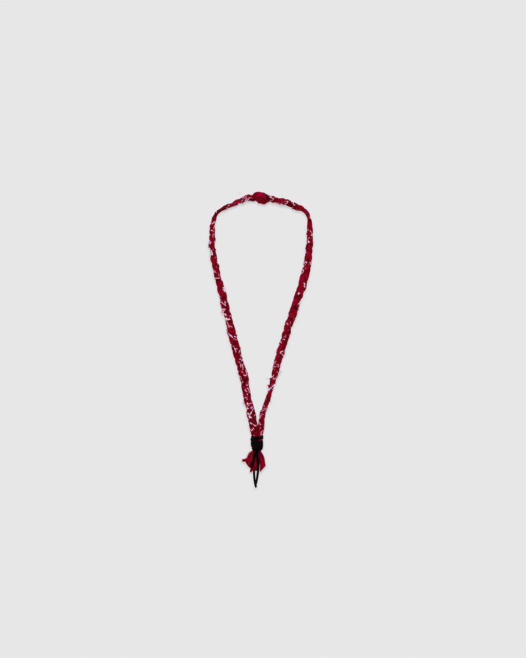 18 Braided Necklace Bordeaux/Black Leather - HANAMI