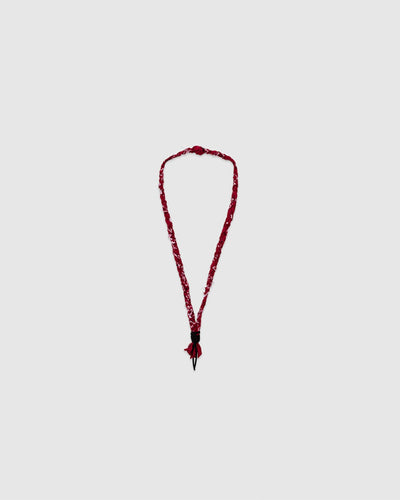 18 Braided Necklace Bordeaux/Black Leather - HANAMI