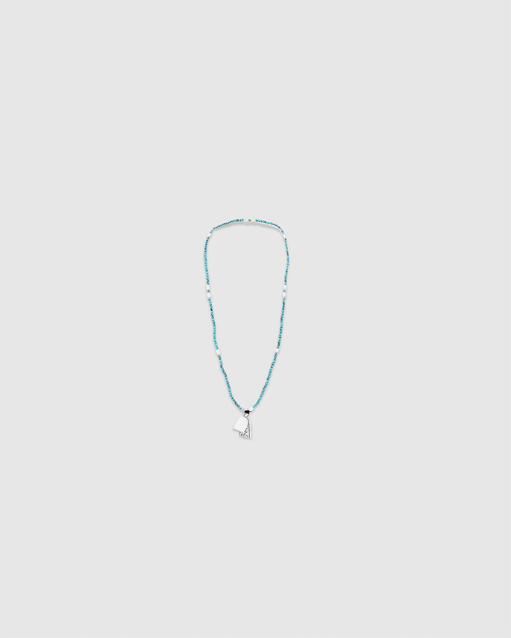 3 Beaded Necklace Light Turquoise/White/White Bandana - HANAMI