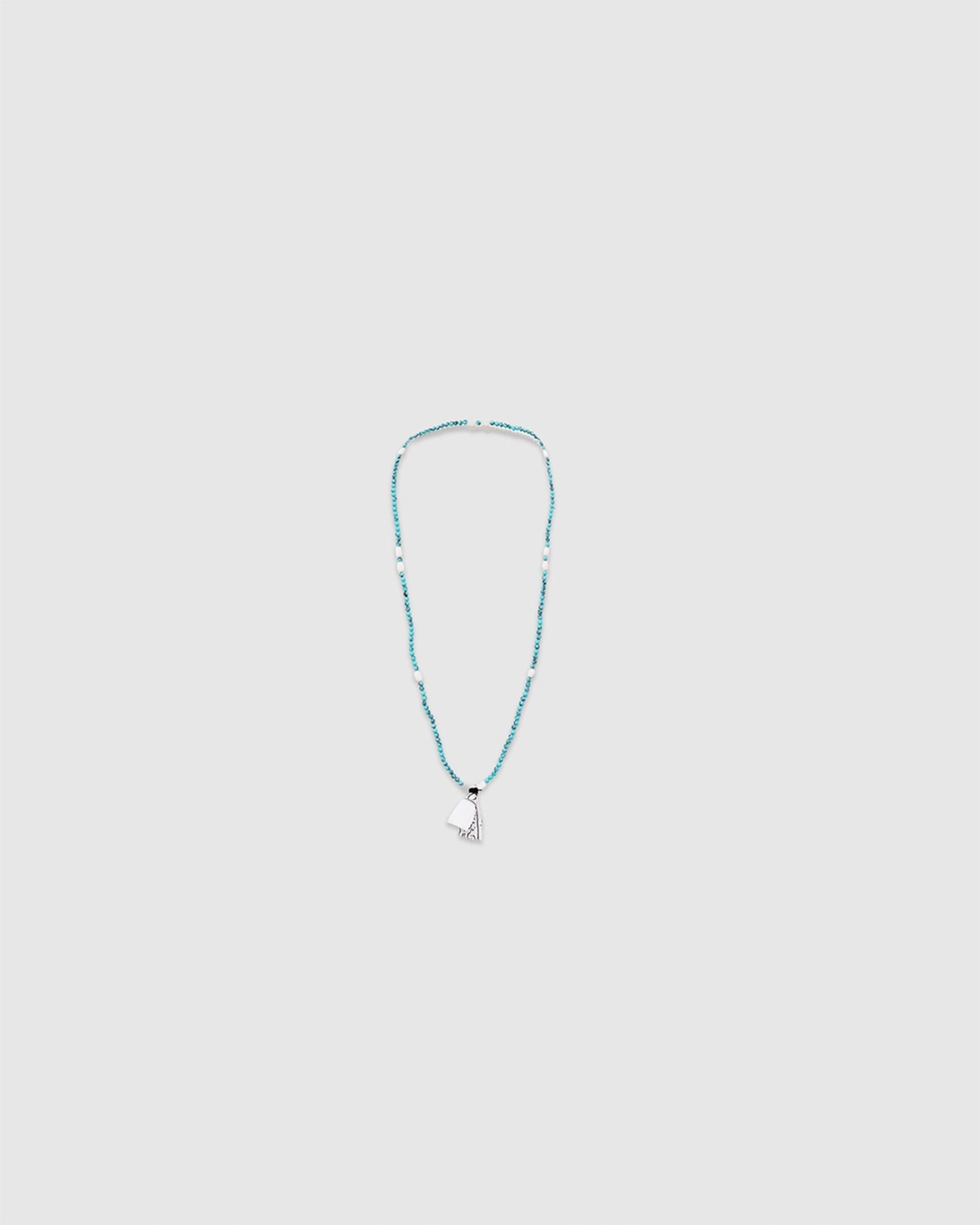 3 Beaded Necklace Light Turquoise/White/White Bandana - HANAMI