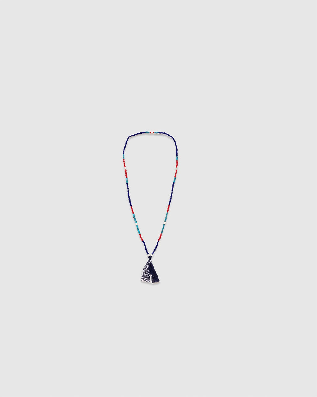 5 Beaded Necklace Blue/red/Turquoise/White Turquoise/Blue Bandana - HANAMI