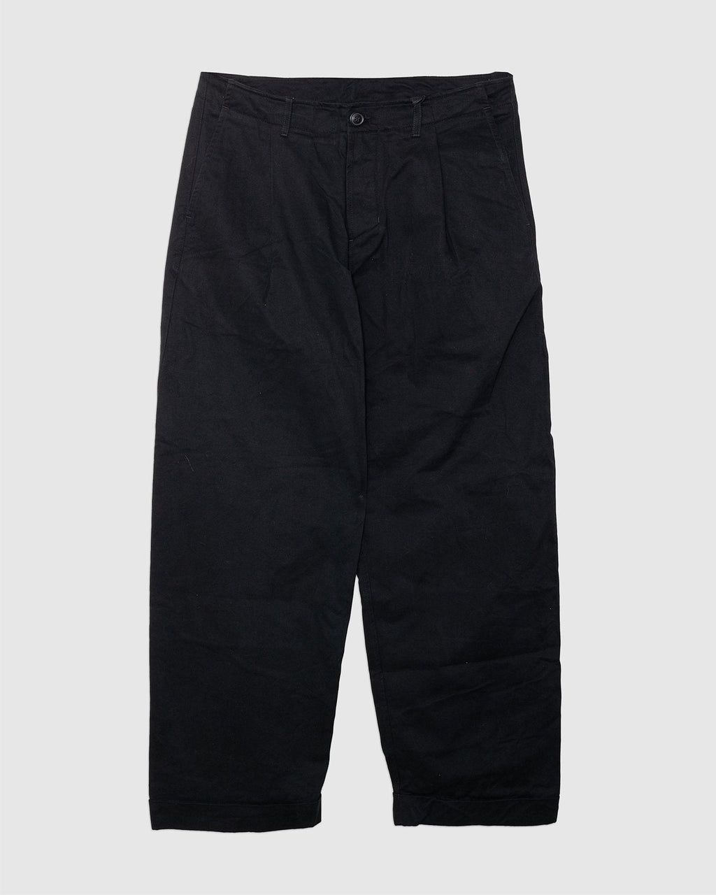 Bobby Wide Pleated Trousers Black - HANSEN