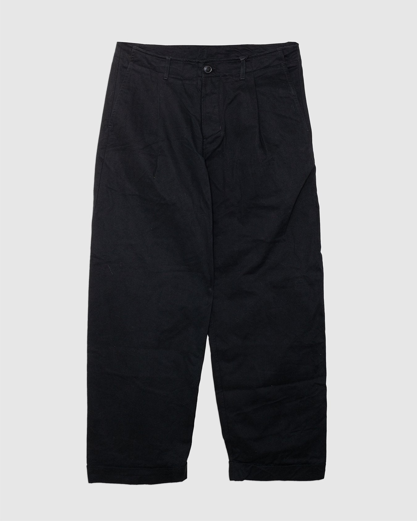 Bobby Wide Pleated Trousers Black - HANSEN