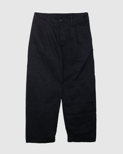 Bobby Wide Pleated Trousers Black - HANSEN