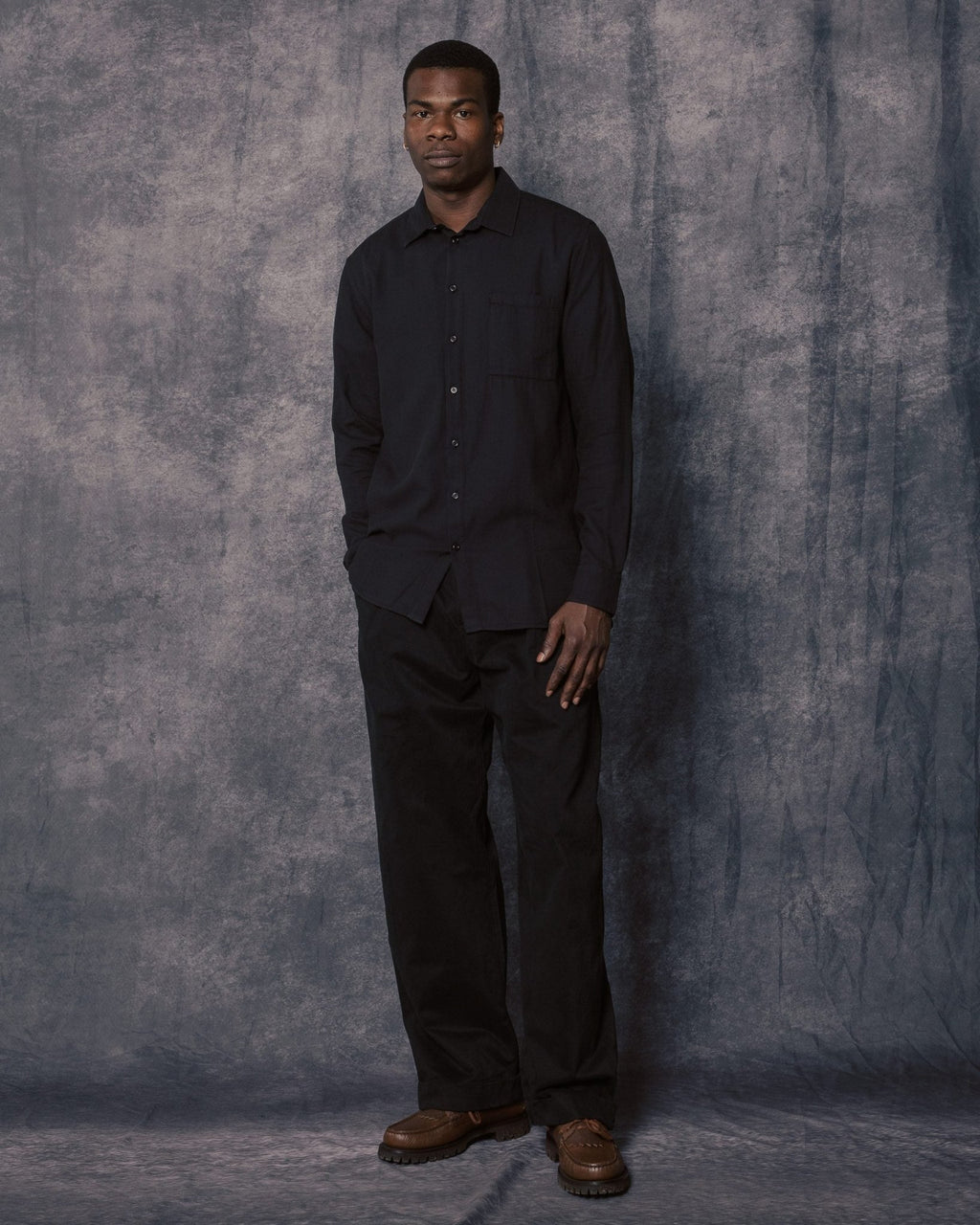 Henning Casual Classic Shirt Black - HANSEN