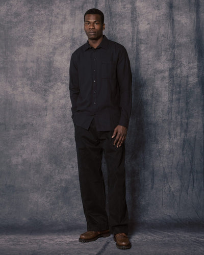 Henning Casual Classic Shirt Black - HANSEN