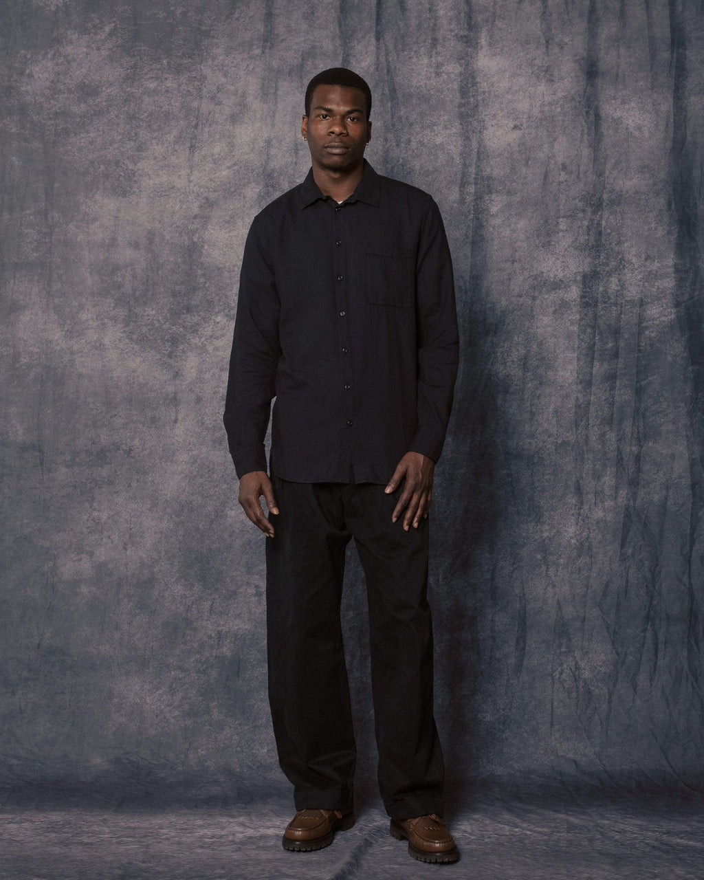 Henning Casual Classic Shirt Black - HANSEN