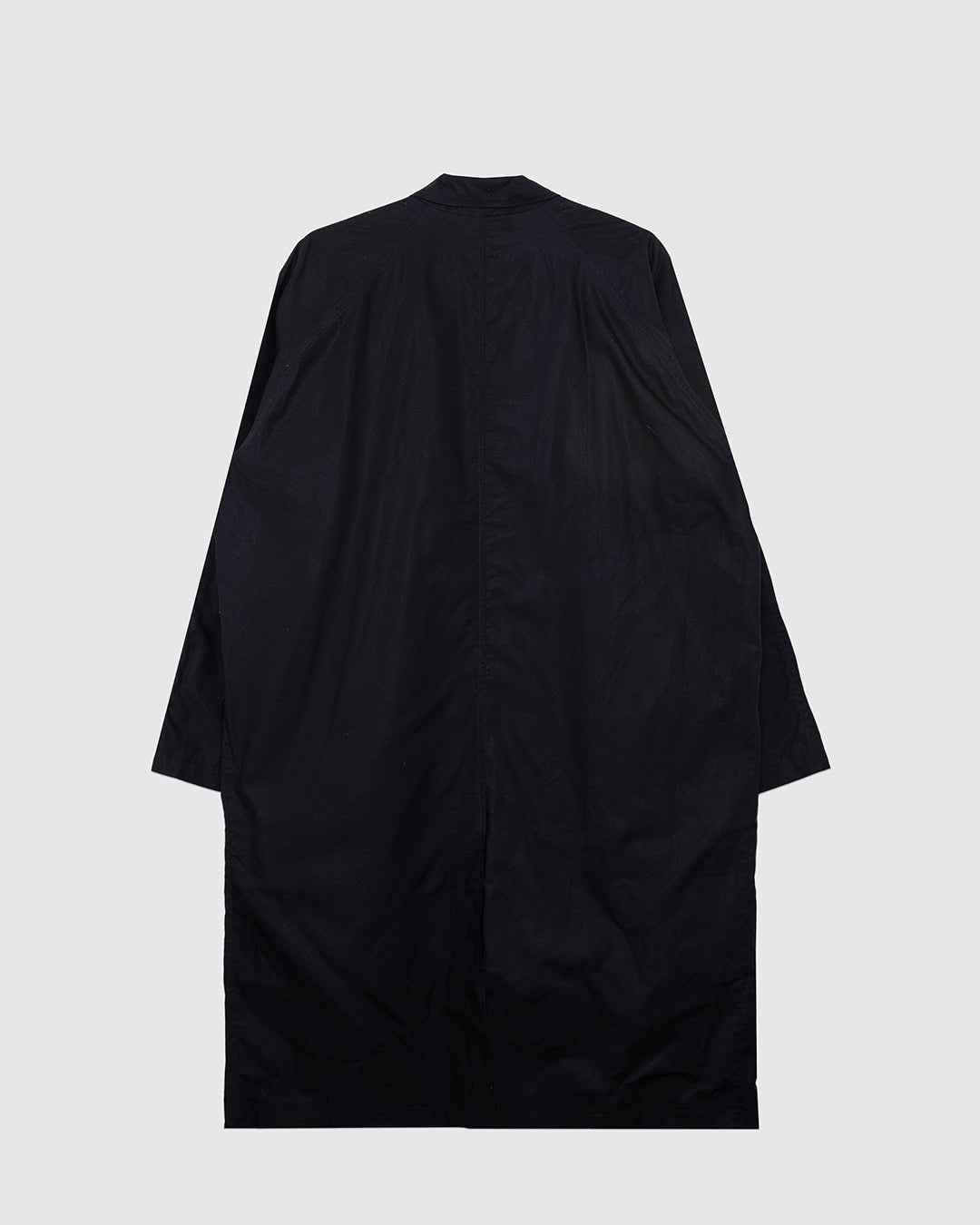 Morten Long Coat Waxed Black - HANSEN