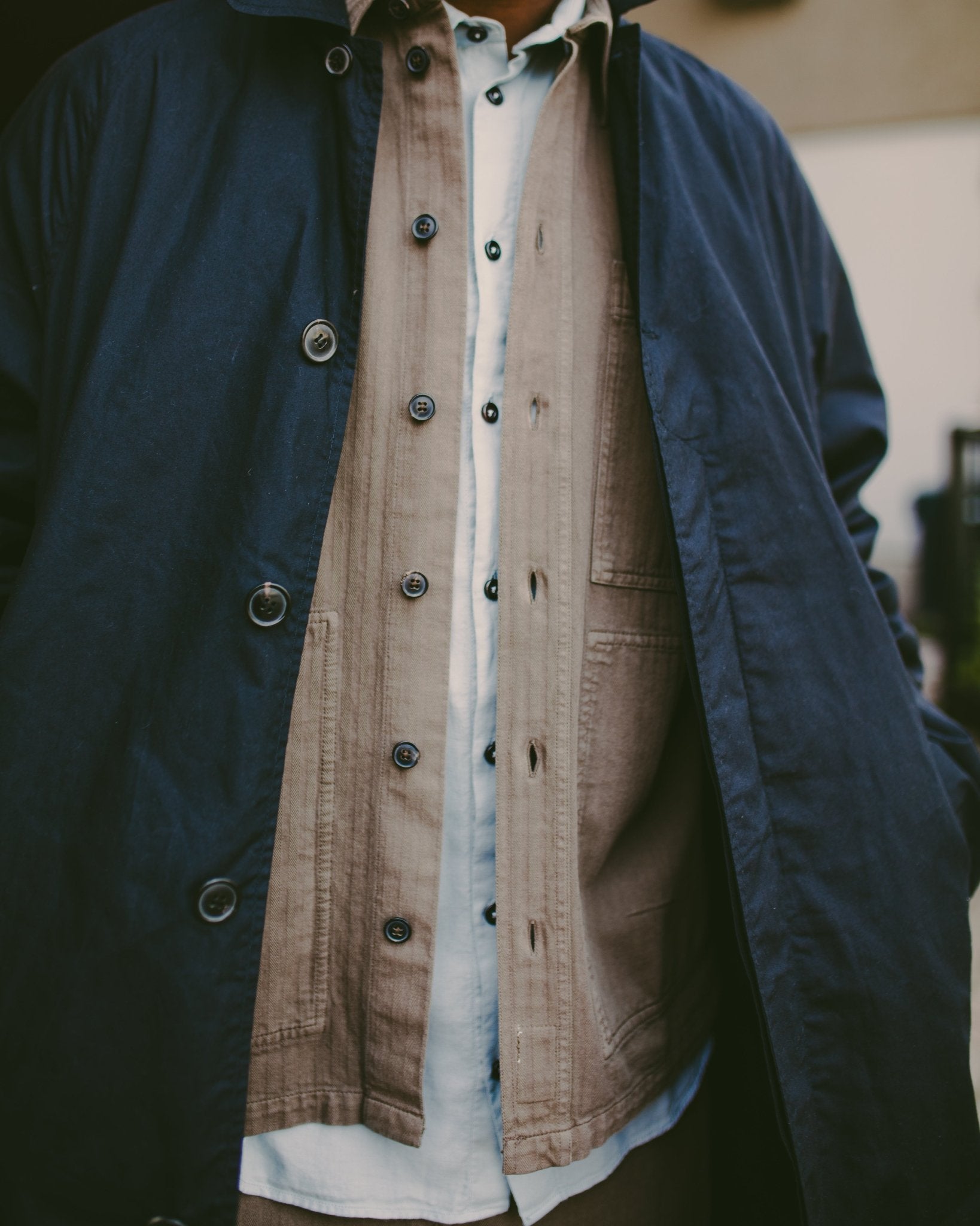 Morten Long Coat Waxed Black - HANSEN