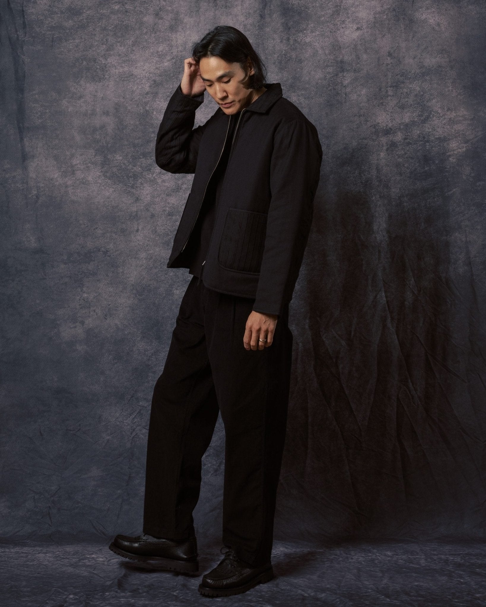 Amardeep Quilted Jacket Black KCHEW01 - KARDO