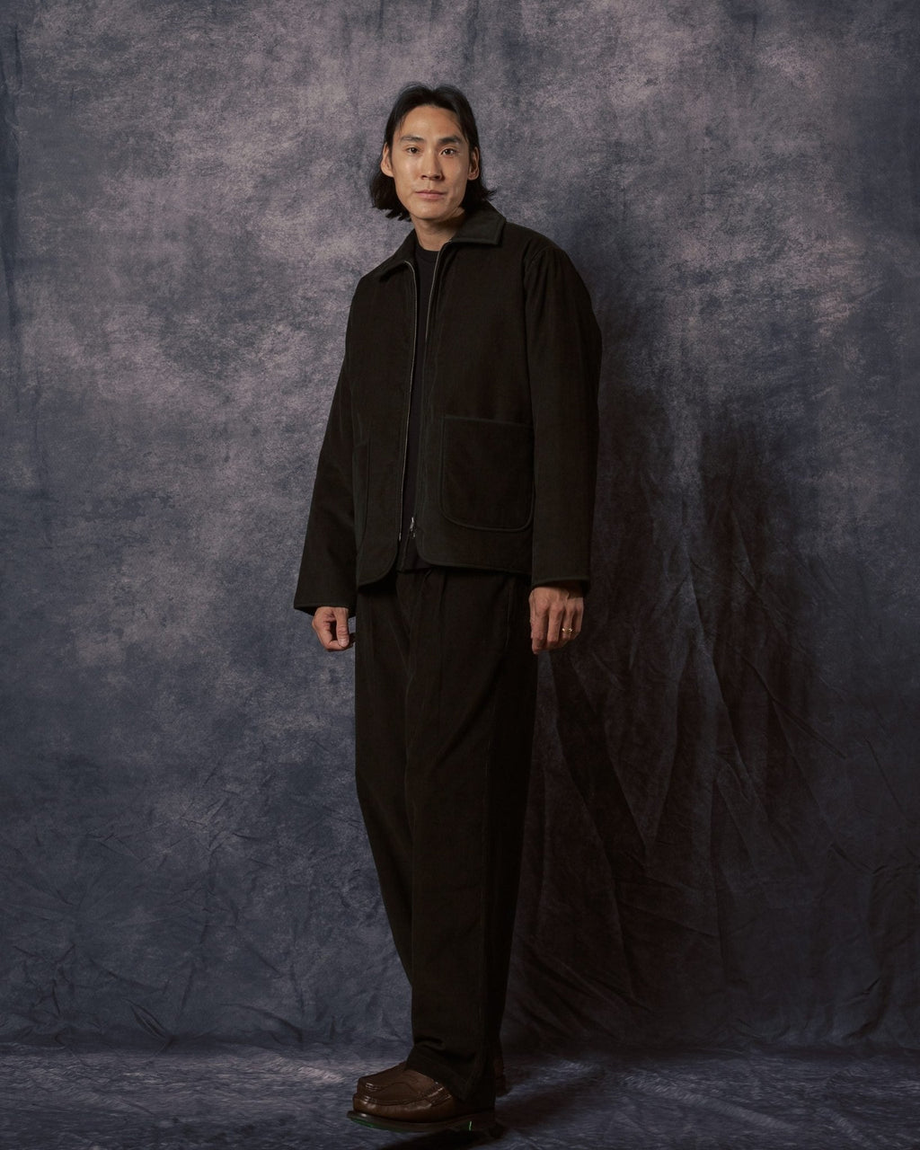 Amardeep Quilted Jacket Dark Green Corduroy CORD14 - KARDO