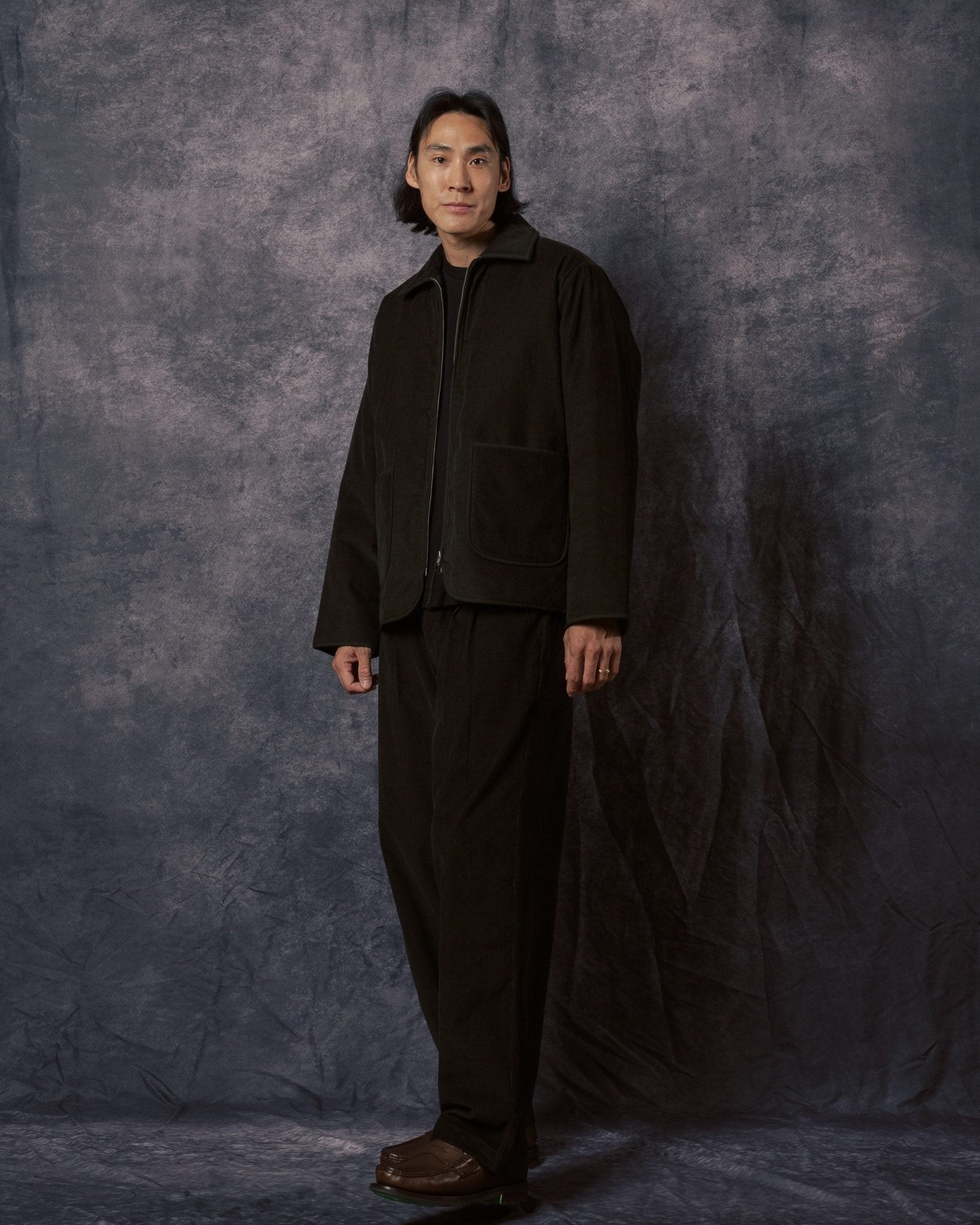 Amardeep Quilted Jacket Dark Green Corduroy CORD14 - KARDO