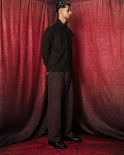 Bhola Shirt Cord 21 Dark Black - KARDO