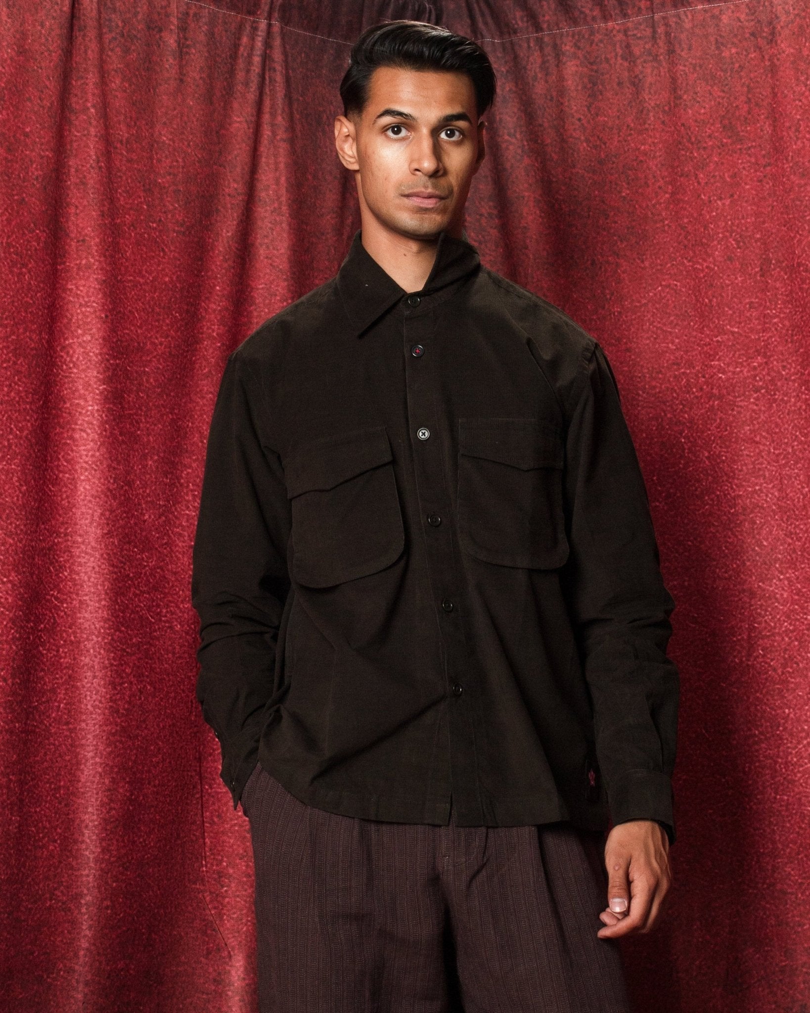 Bhola Shirt Cord 21 Dark Green - KARDO