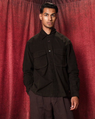 Bhola Shirt Cord 21 Dark Green - KARDO