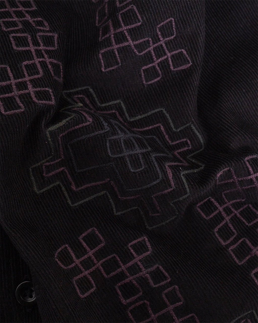 Chintan Shirt Cord EMB32 Black - KARDO