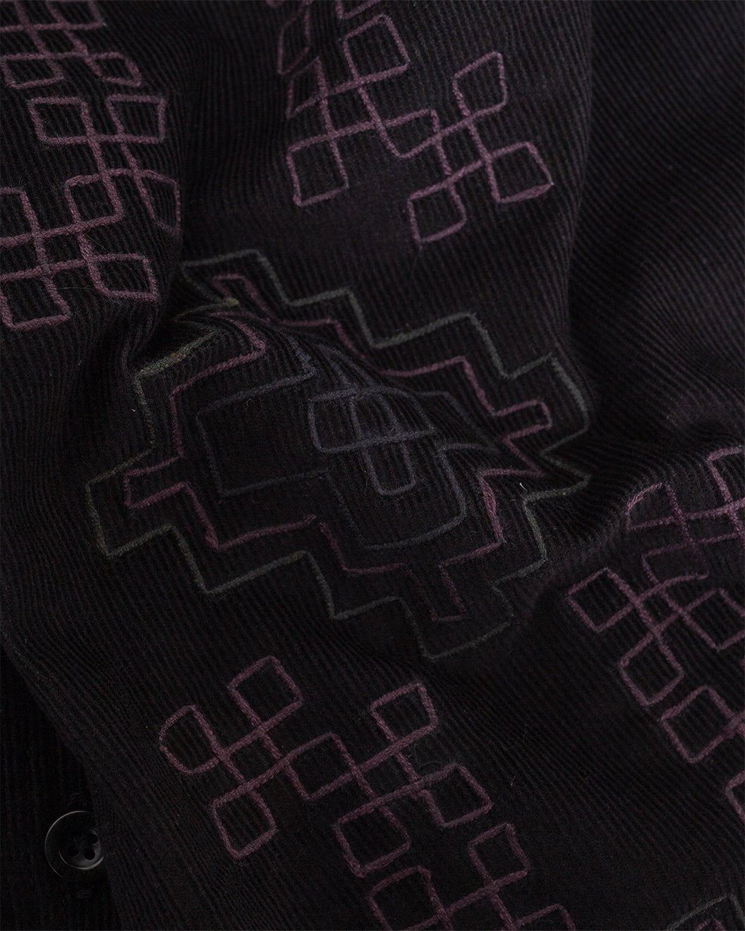 Chintan Shirt Cord EMB32 Black - KARDO