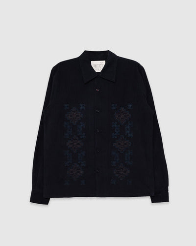 Chintan Shirt Cord EMB32 Navy - KARDO
