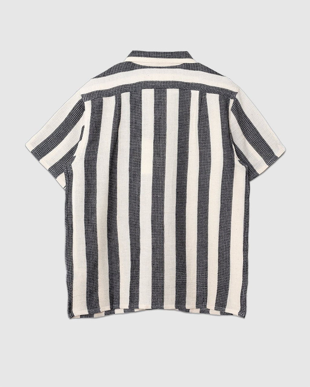 Chintan Shirt Stripe HANDWOVEN04 Black - KARDO