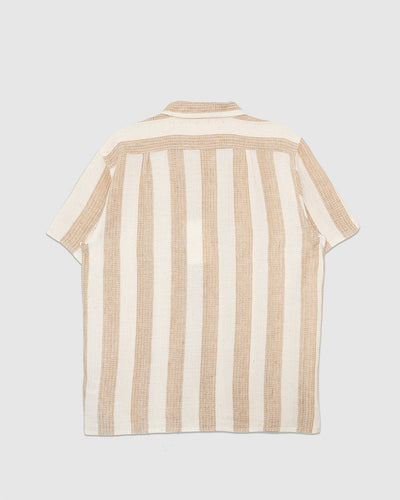 Chintan Shirt Stripe HANDWOVEN04 Ecru Ecru - KARDO