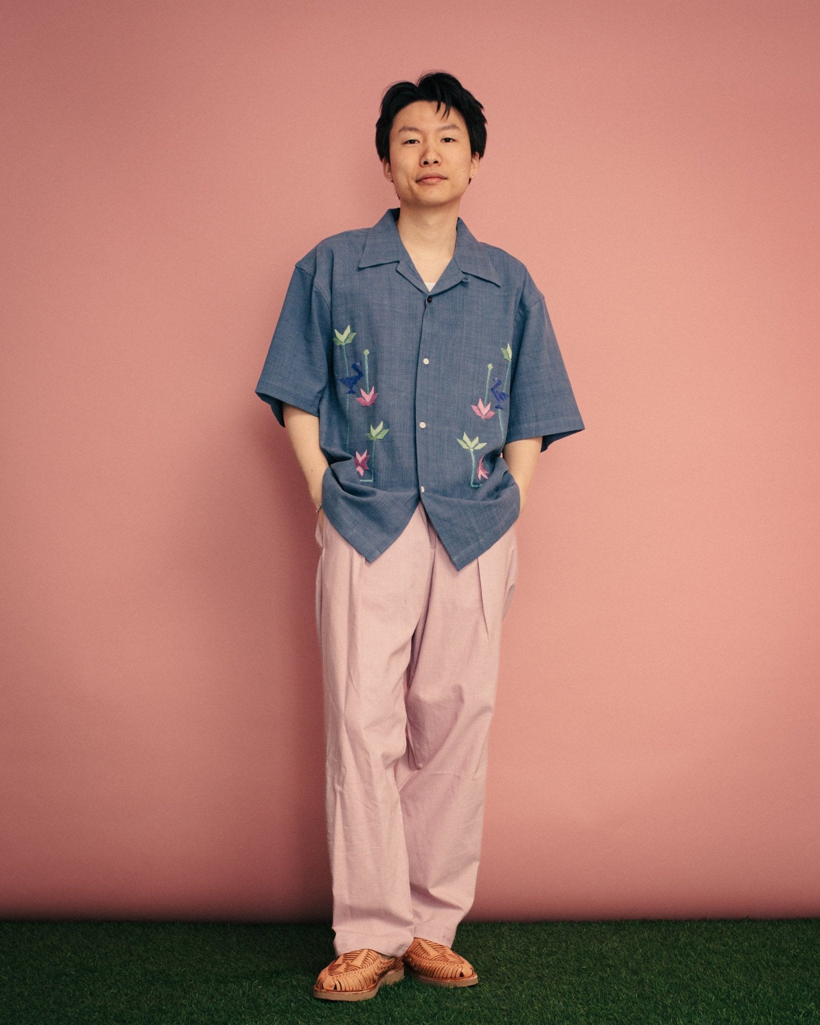 Craft Rohit Shirt Embroidery PHULSS2601 Indigo Indigo - KARDO