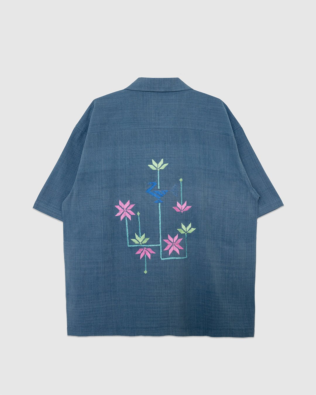 Craft Rohit Shirt Embroidery PHULSS2601 Indigo Indigo - KARDO