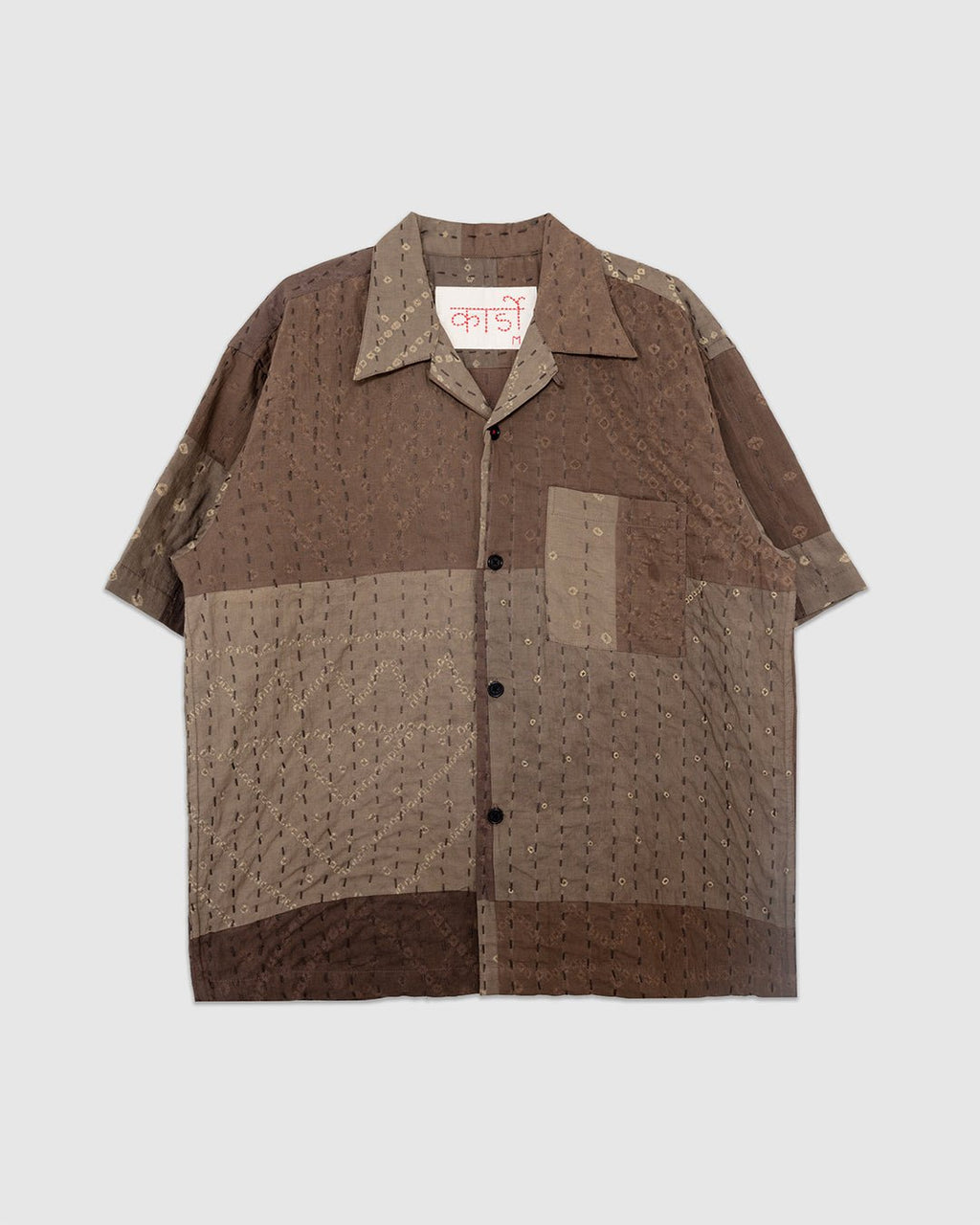 Craft Rohit Shirt Patchwork BPWSS2601 Charcoal Charcoal - KARDO