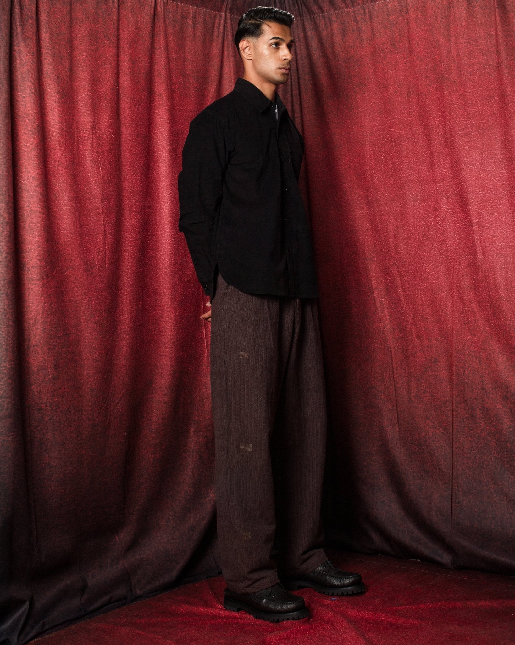 Luis Shirt Cord 21 Black - KARDO