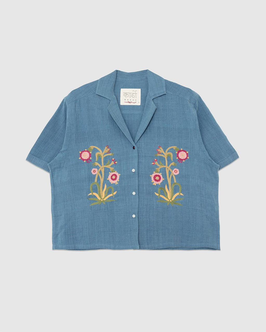 Olivia 2.0 Shirt EMBSS2601 Light Indigo - KARDO