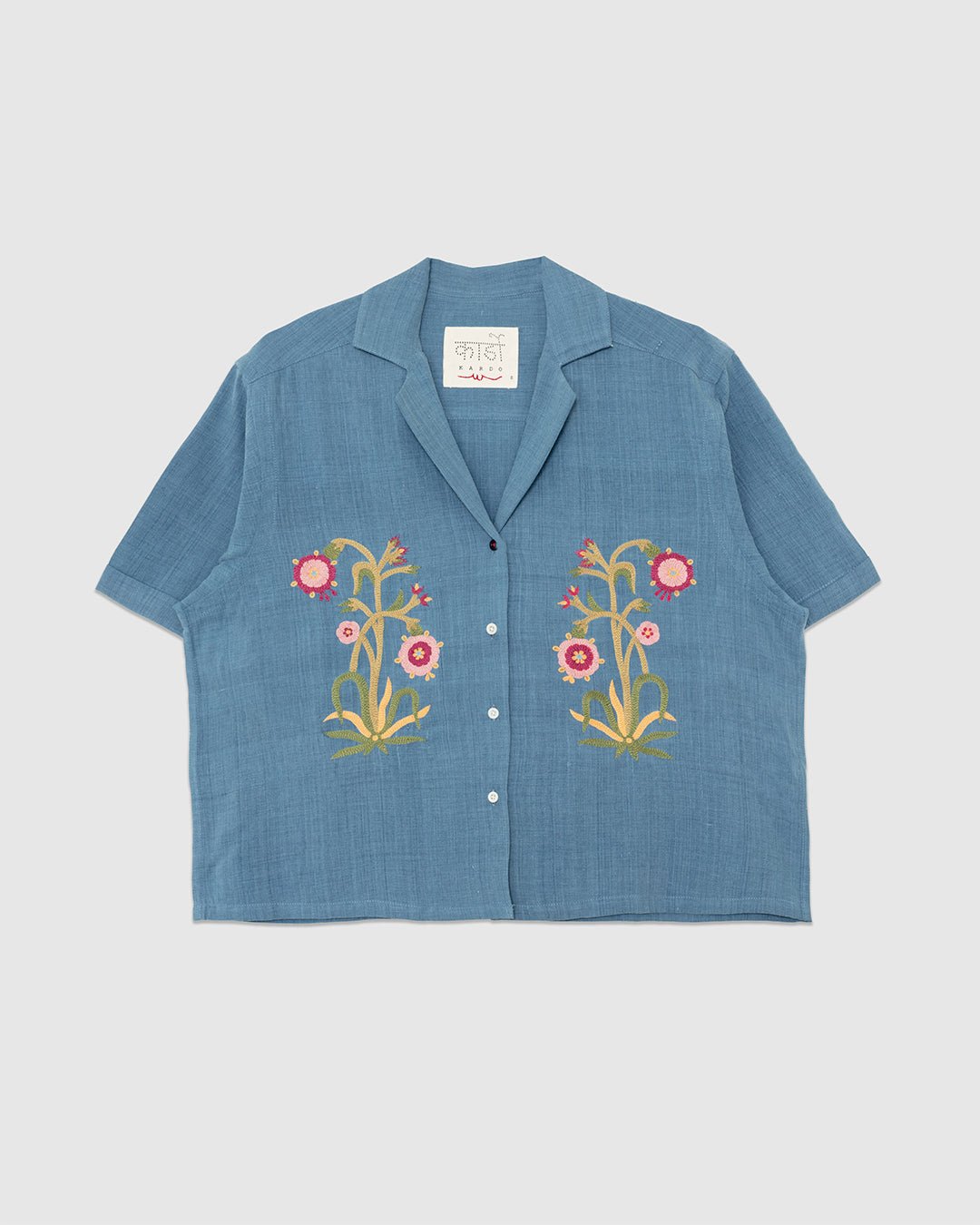 Olivia 2.0 Shirt EMBSS2601 Light Indigo - KARDO