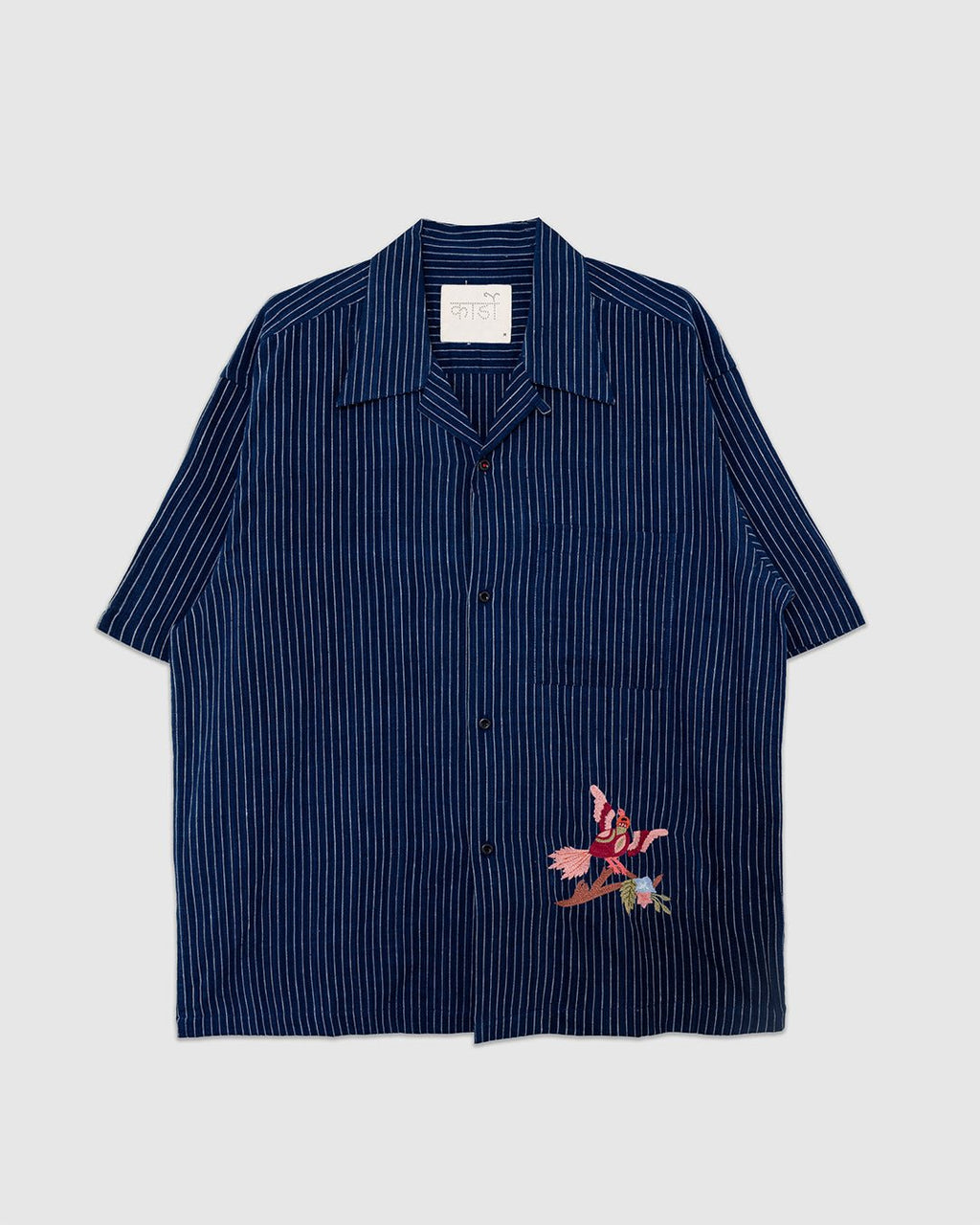 Rohit Shirt Embroidery EMB02I Indigo Indigo - KARDO