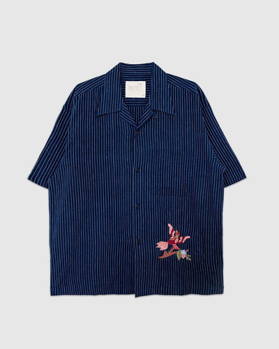 Rohit Shirt Embroidery EMB02I Indigo Indigo - KARDO