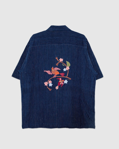 Rohit Shirt Embroidery EMB02I Indigo Indigo - KARDO