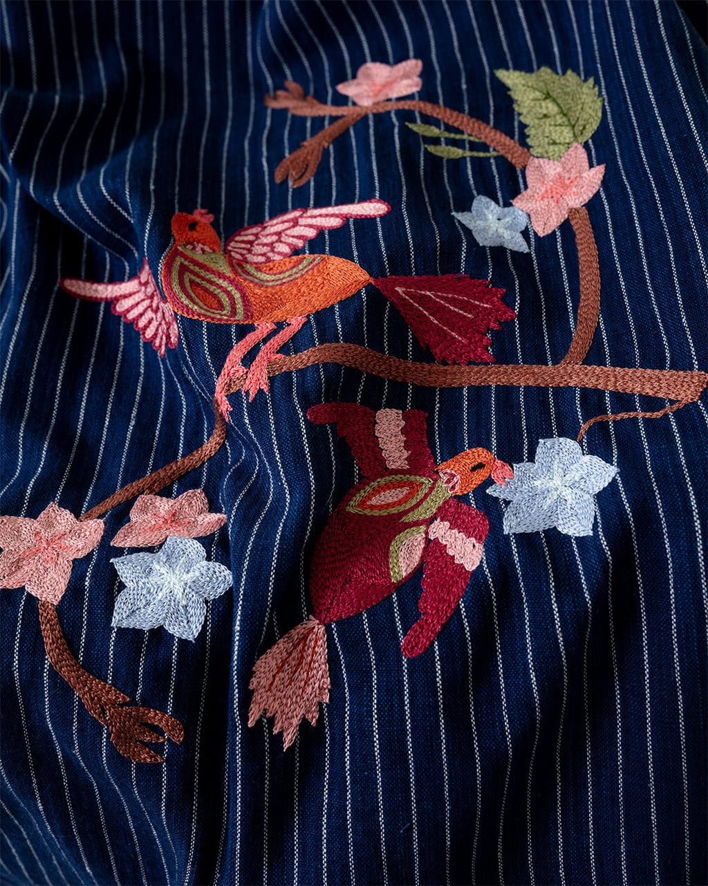 Rohit Shirt Embroidery EMB02I Indigo Indigo - KARDO