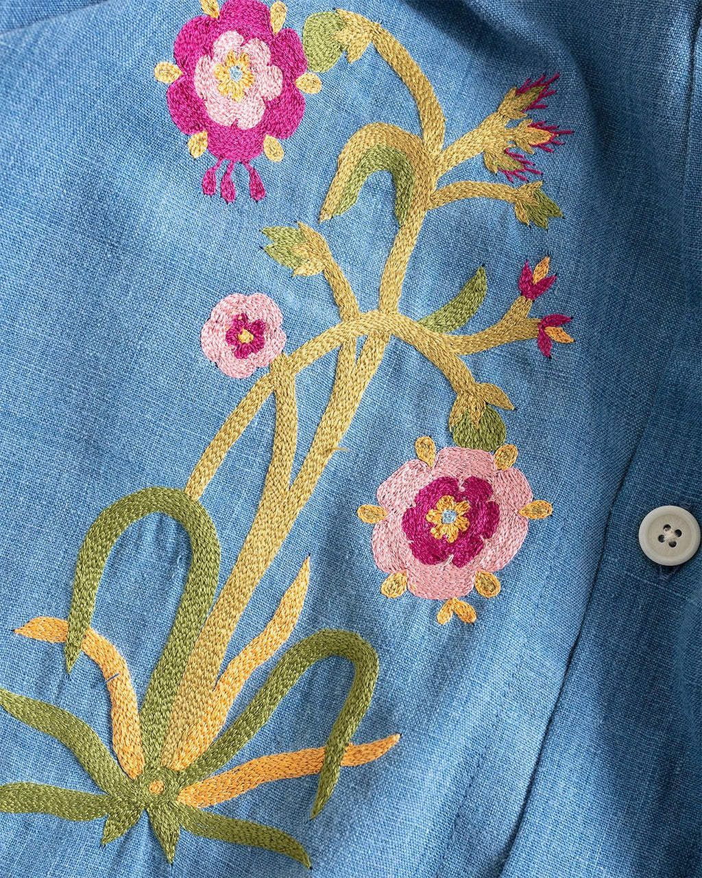 Ronen Shirt Embroidery EMB01LI Light Indigo - KARDO
