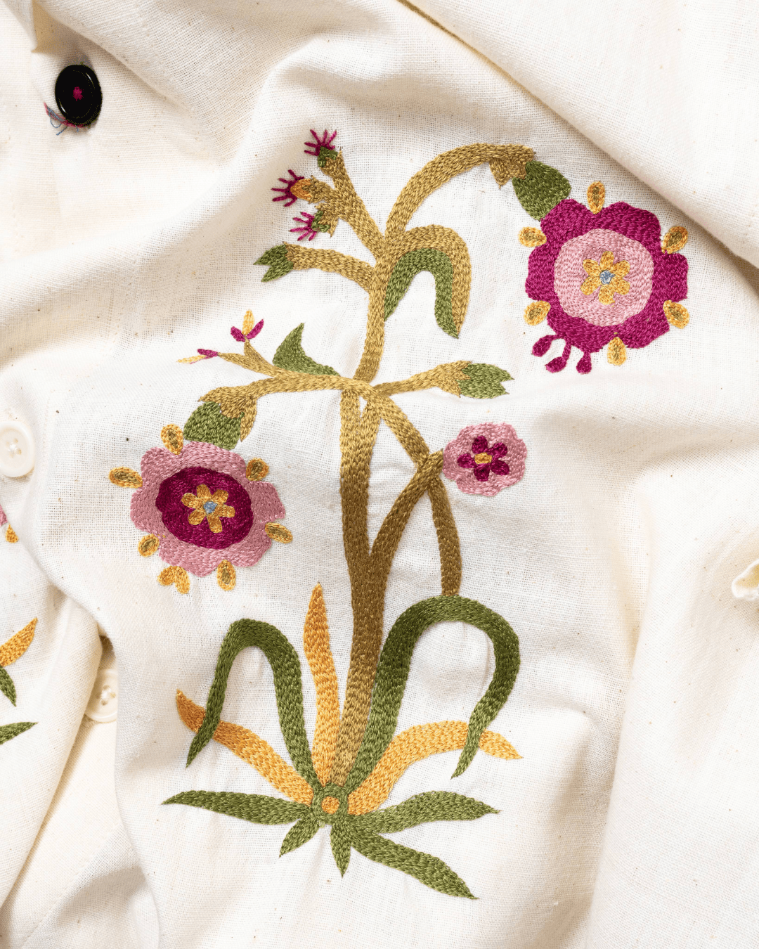 Ronen Shirt Embroidery EMB01N Natural - KARDO