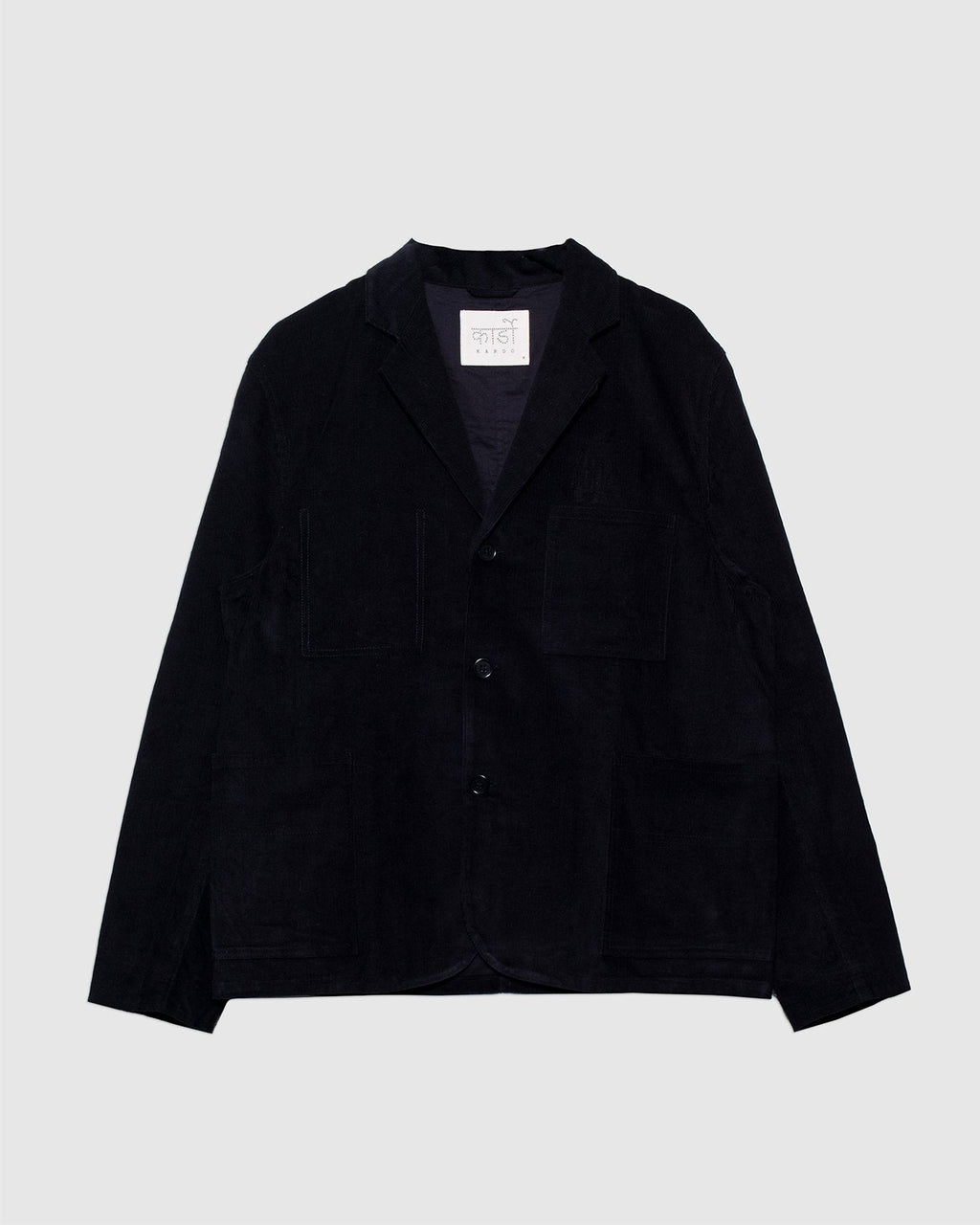 Somesh 3 Button Blazer Black Corduroy CORD14 - KARDO