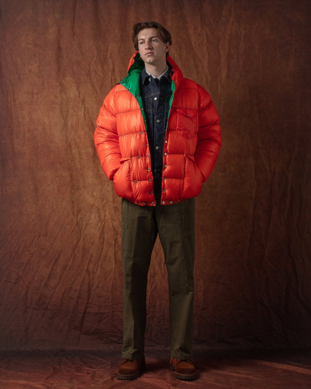 Snap Parka (Nylon) Orange - KLUANE